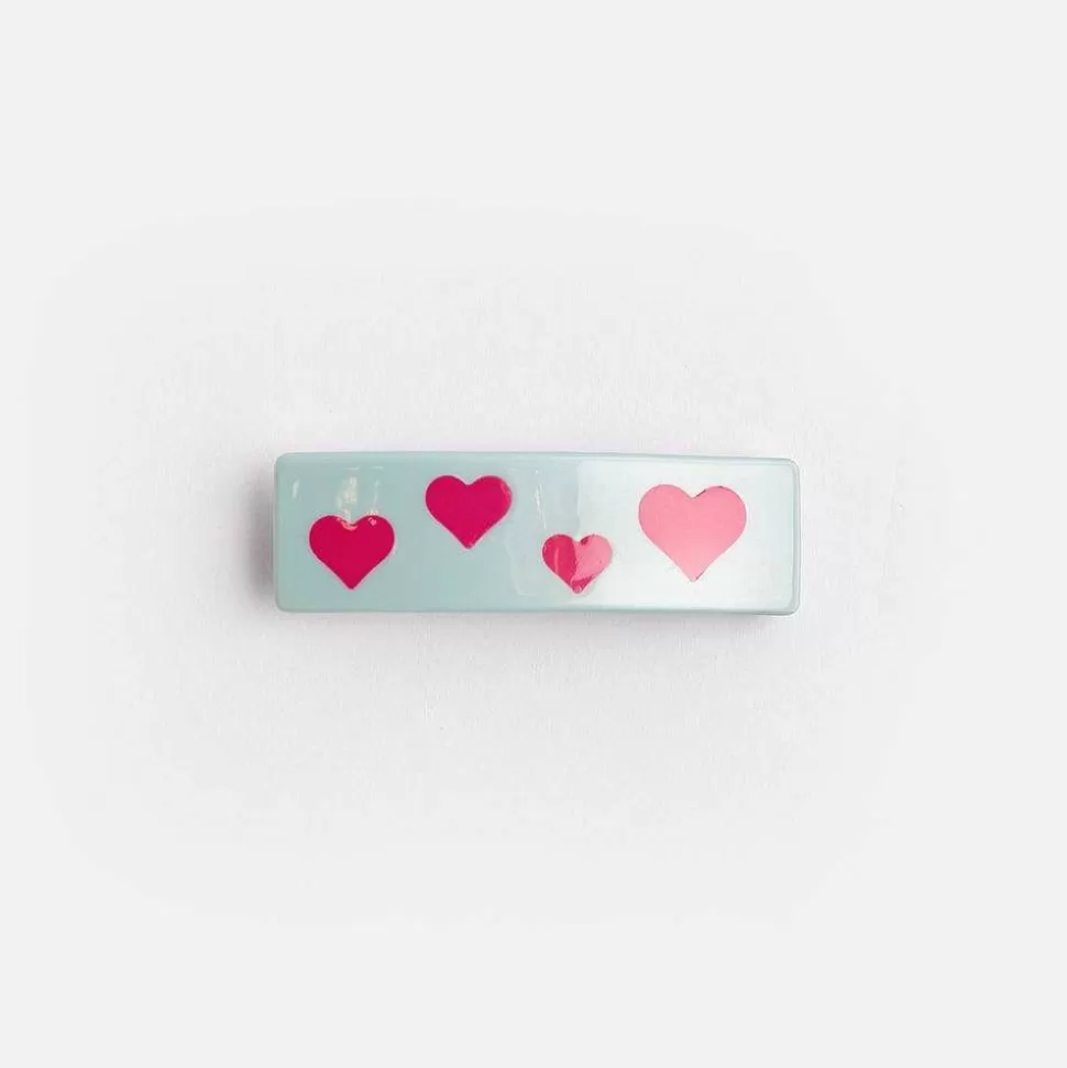 Shop Aqua/Pink 'Full Of Love' Hair Clip Hair Clips, Grips & Claws