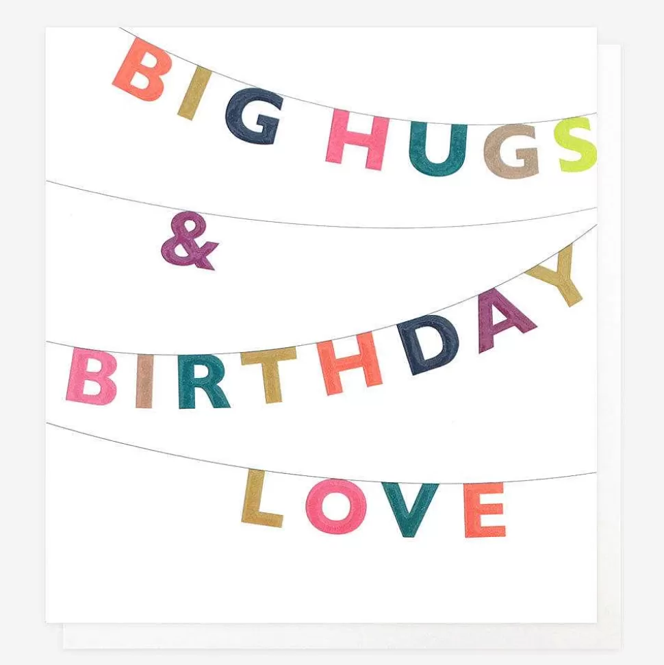 Store Big Hugs & Love Bunting Birthday Card For Her