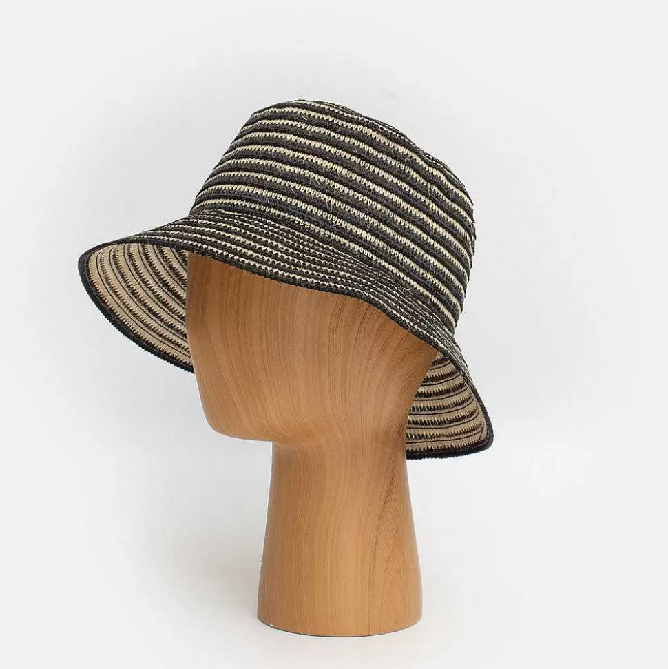Best Black & Natural Straw Bucket Hat Hats & Caps