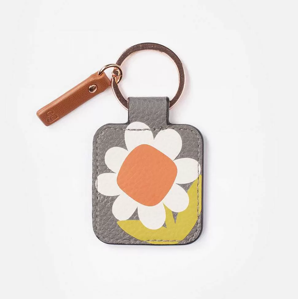 Sale Black Flower Tab Keyring Keyrings & Bag Charms