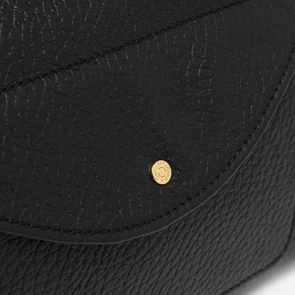 New Black Leather Brooke Flap Bag Handbags