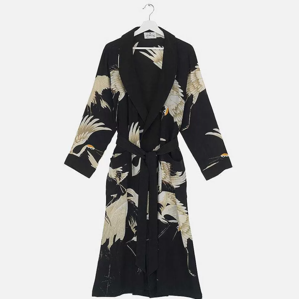 Cheap Black Stork Luxe Crepe Dressing Gown Dressing Gowns