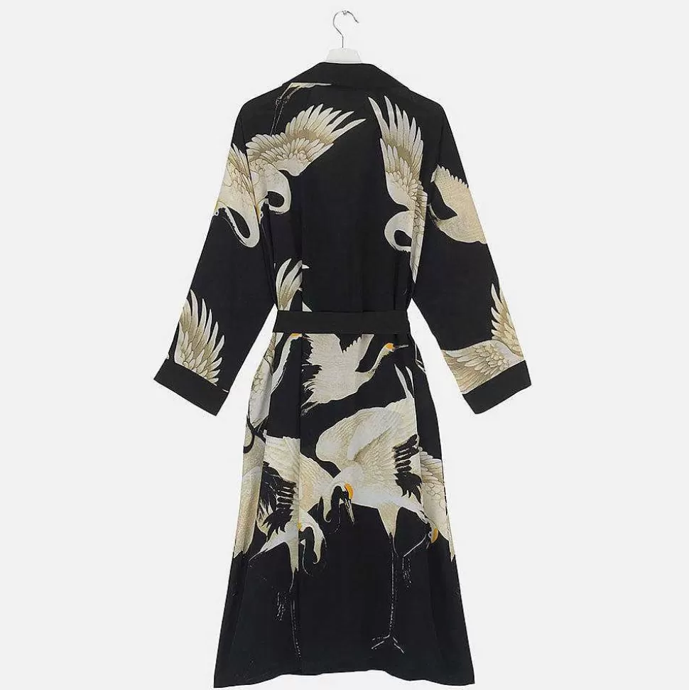 Cheap Black Stork Luxe Crepe Dressing Gown Dressing Gowns