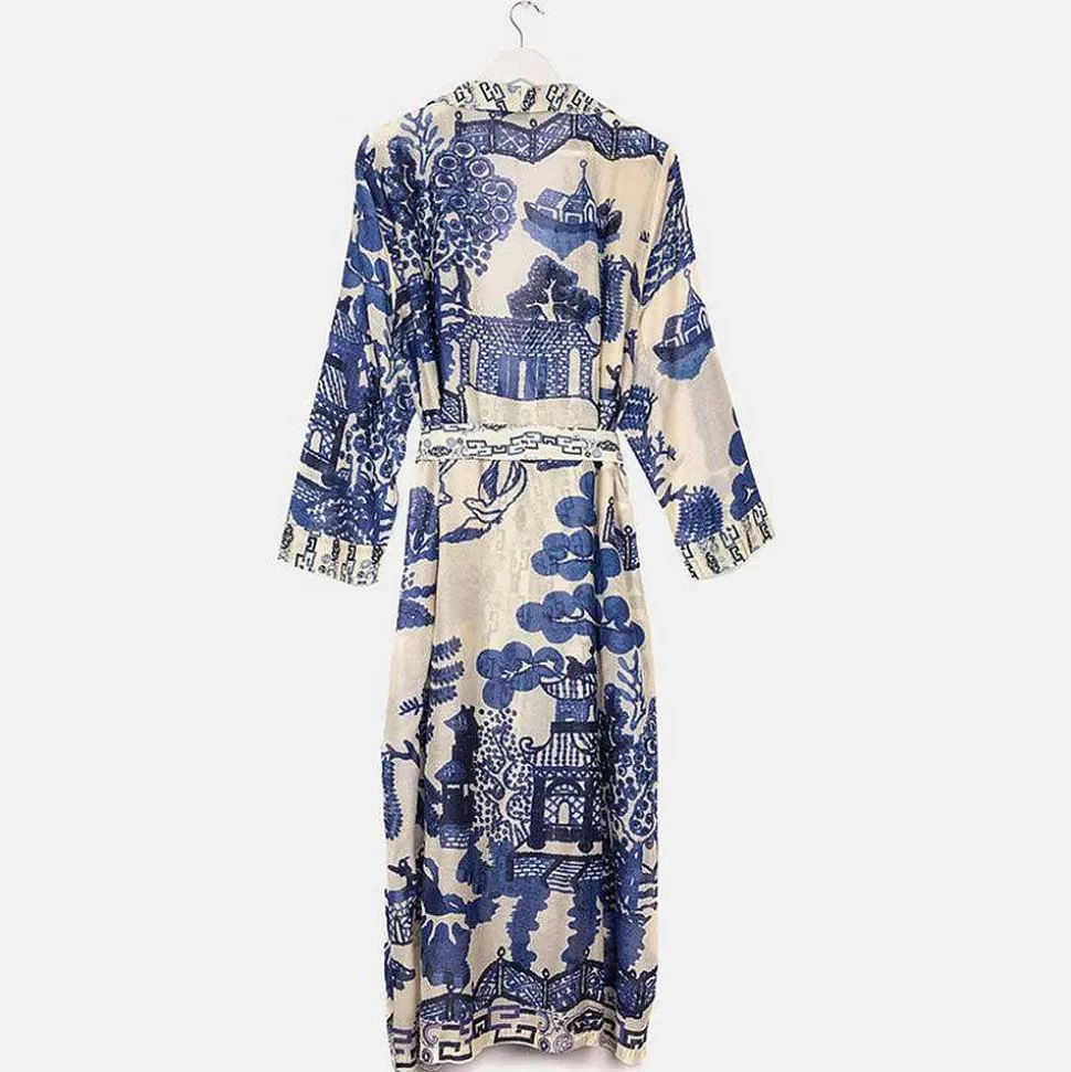 Hot Blue Giant Willow Lightweight Dressing Gown Dressing Gowns