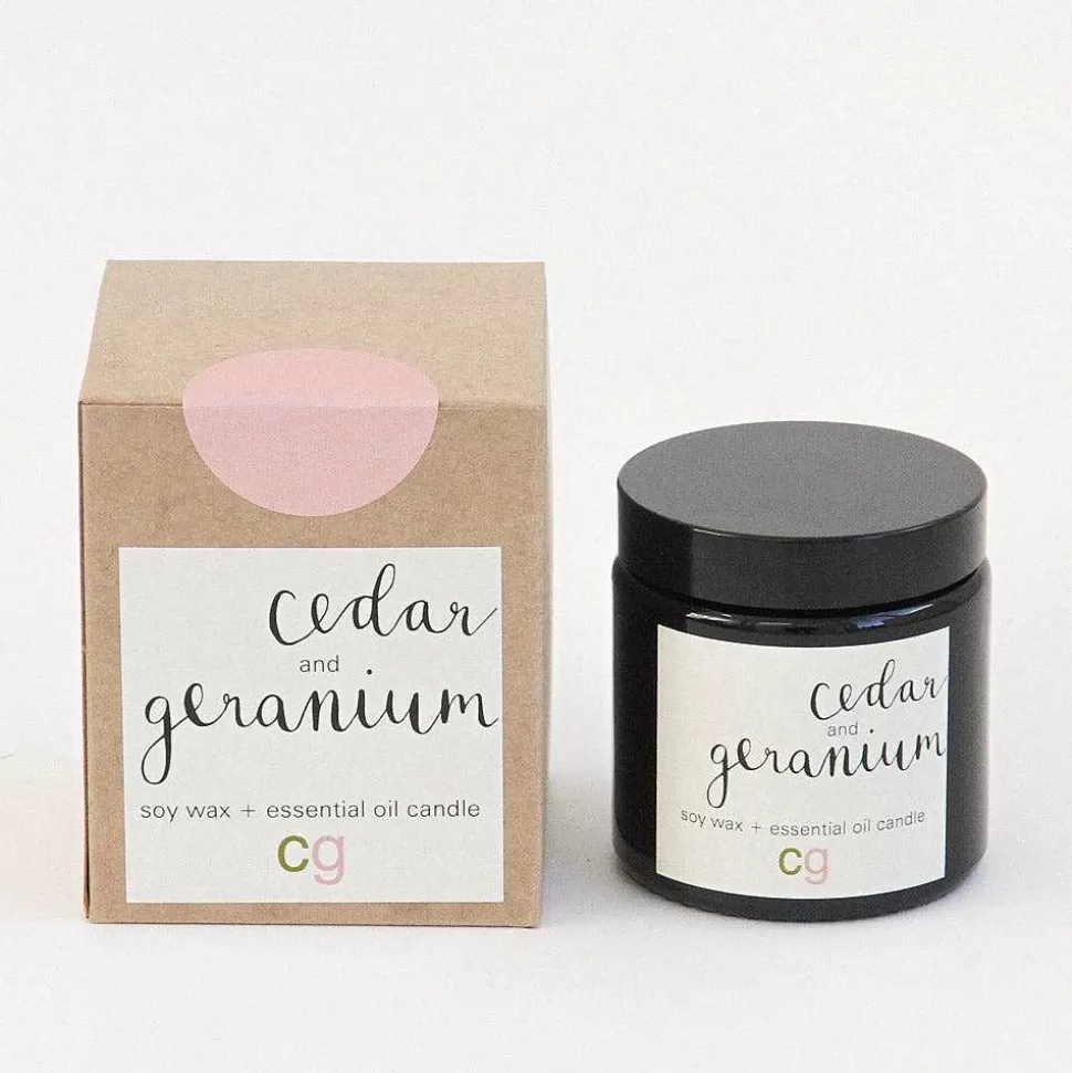 Online Cedar & Geranium Soy Wax Travel Candle Candles & Fragrance