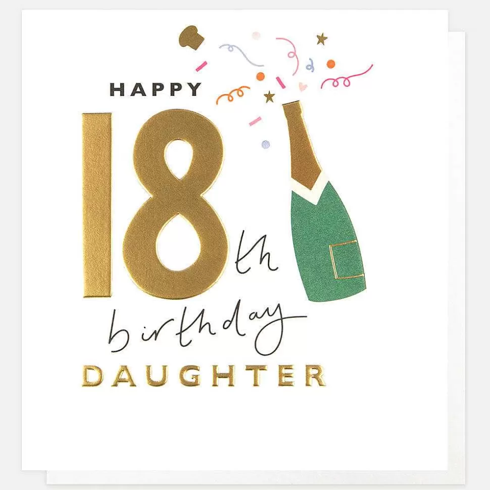 Outlet Champagne Bottle 18Th Birthday Card For Daughter By Age