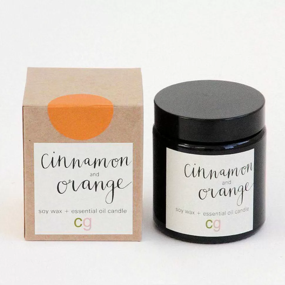 Store Cinnamon & Orange Soy Wax Vegan Large Travel Candle Candles & Fragrance