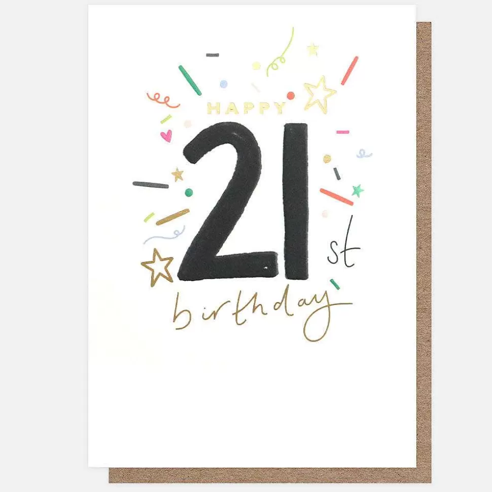 Shop Confetti 21St Birthday Card By Age