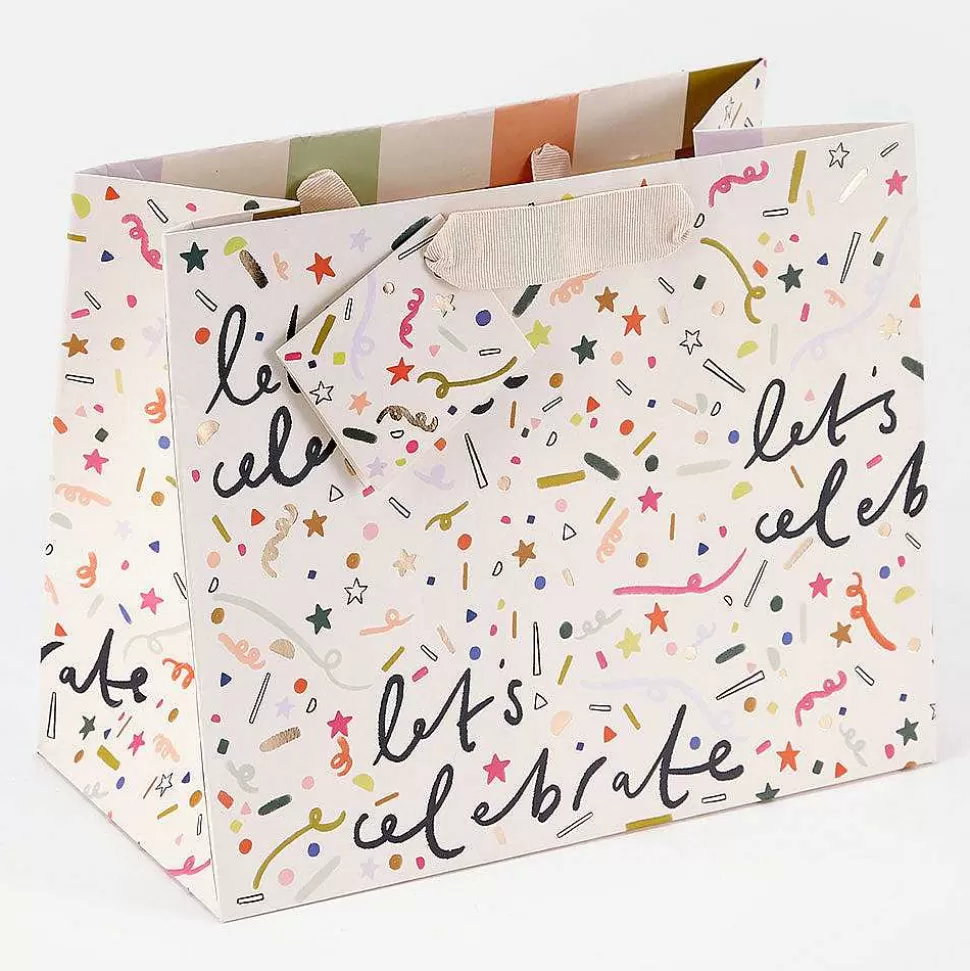 Online Confetti Let's Celebrate Landscape Gift Bag Gift Bags