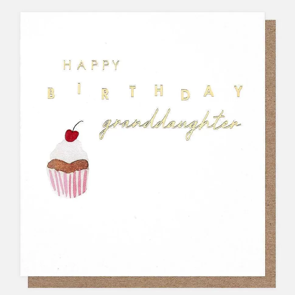 Cheap Cupcake Birthday Card For Granddaughter Female Relation