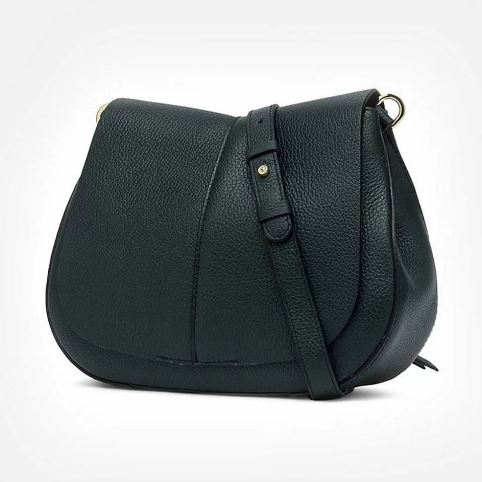 Store Dark Green Leather Helena Saddle Bag Colourful Bags