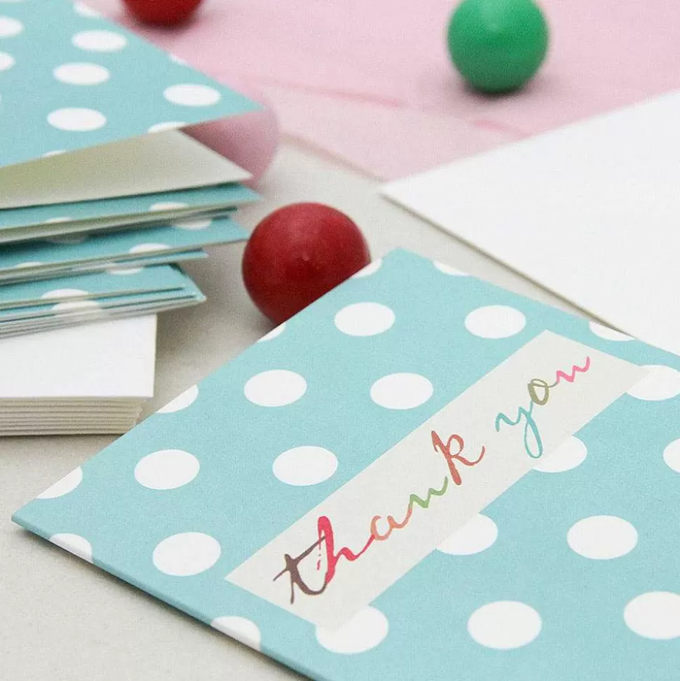 Cheap Dotty Thank You Notecards Pack Of 10 Thank You Card Packs