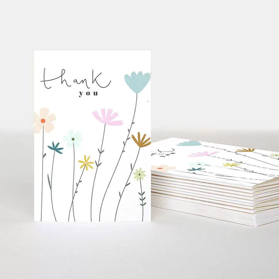 Hot Fleur Floral Thank You Notecards Pack Of 10 Packs Of Cards