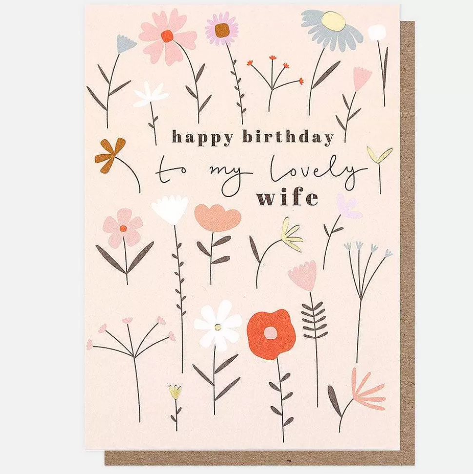Clearance Fleur Happy Birthday Card For Wife Female Relation