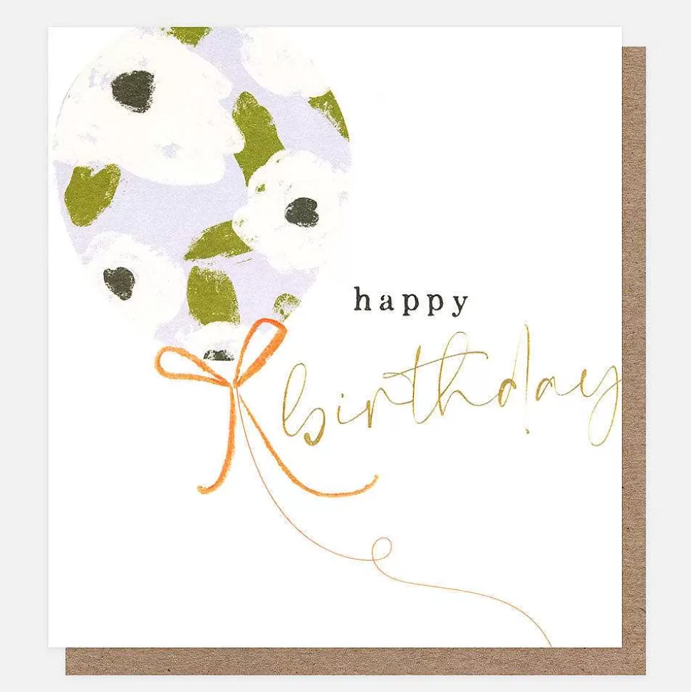 Outlet Floral Balloon Birthday Card For Her