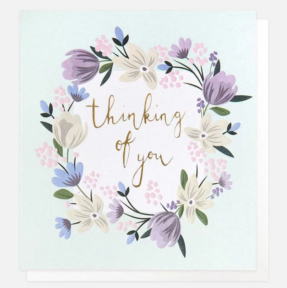 Cheap Floral Garland Thinking Of You Card Thinking Of You Cards