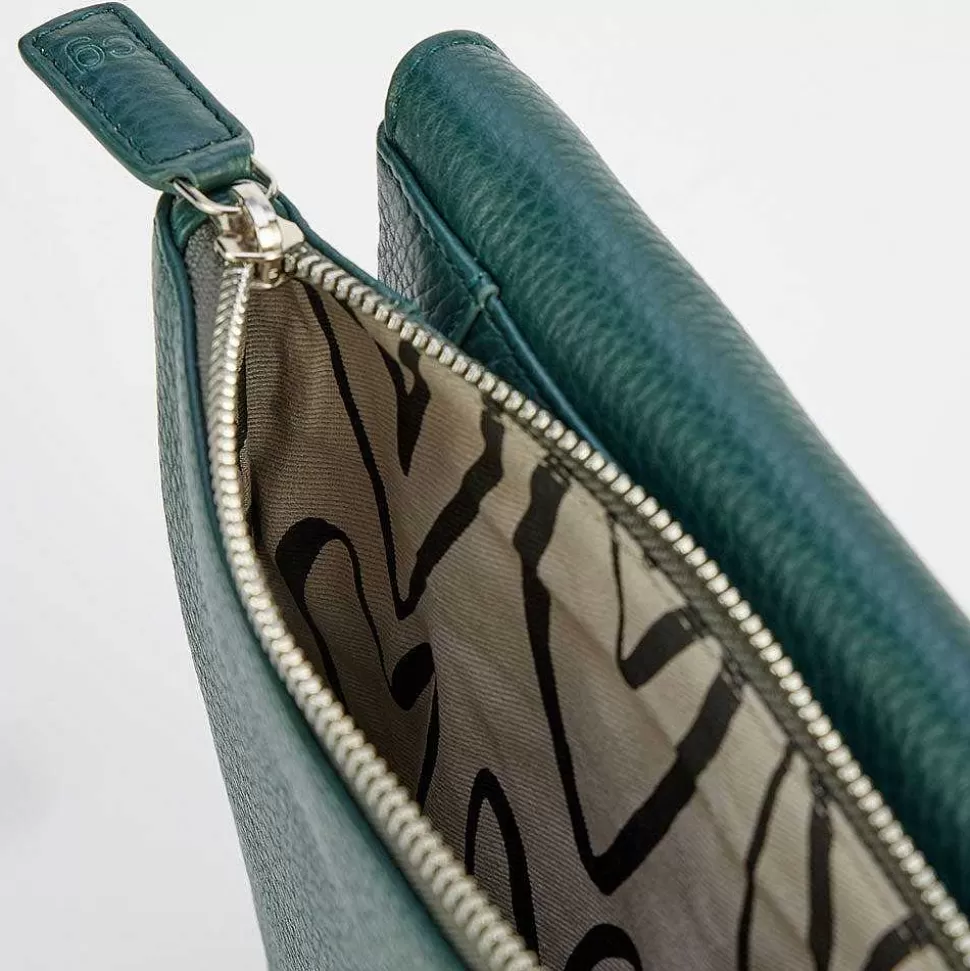 Cheap Forest Green Pebble Leather Relaxed Hoxton Satchel Shoulder Bags