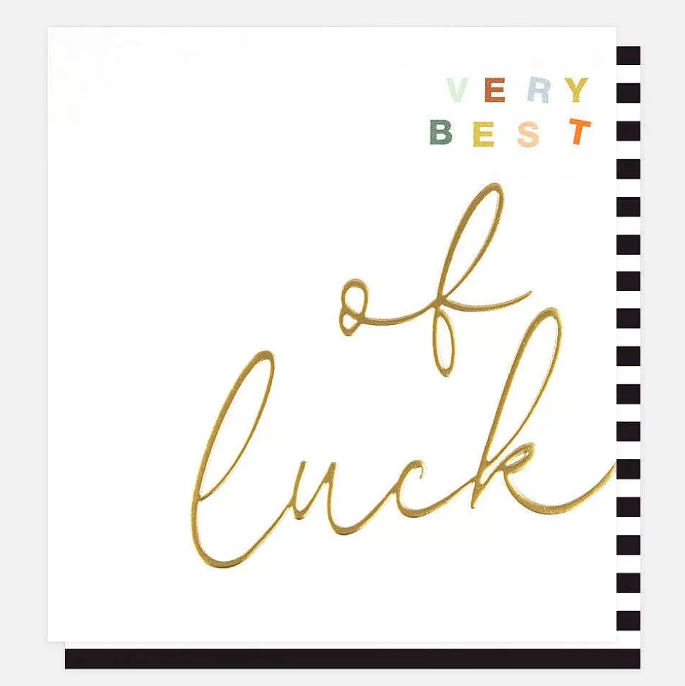 New Gold Calligraphy Very Best Of Luck Card Good Luck Cards