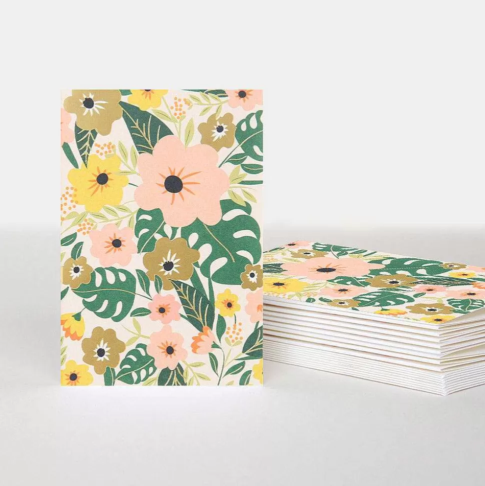 Outlet Gold Floral Blank Notecards Pack Of 10 Blank Notecards Packs