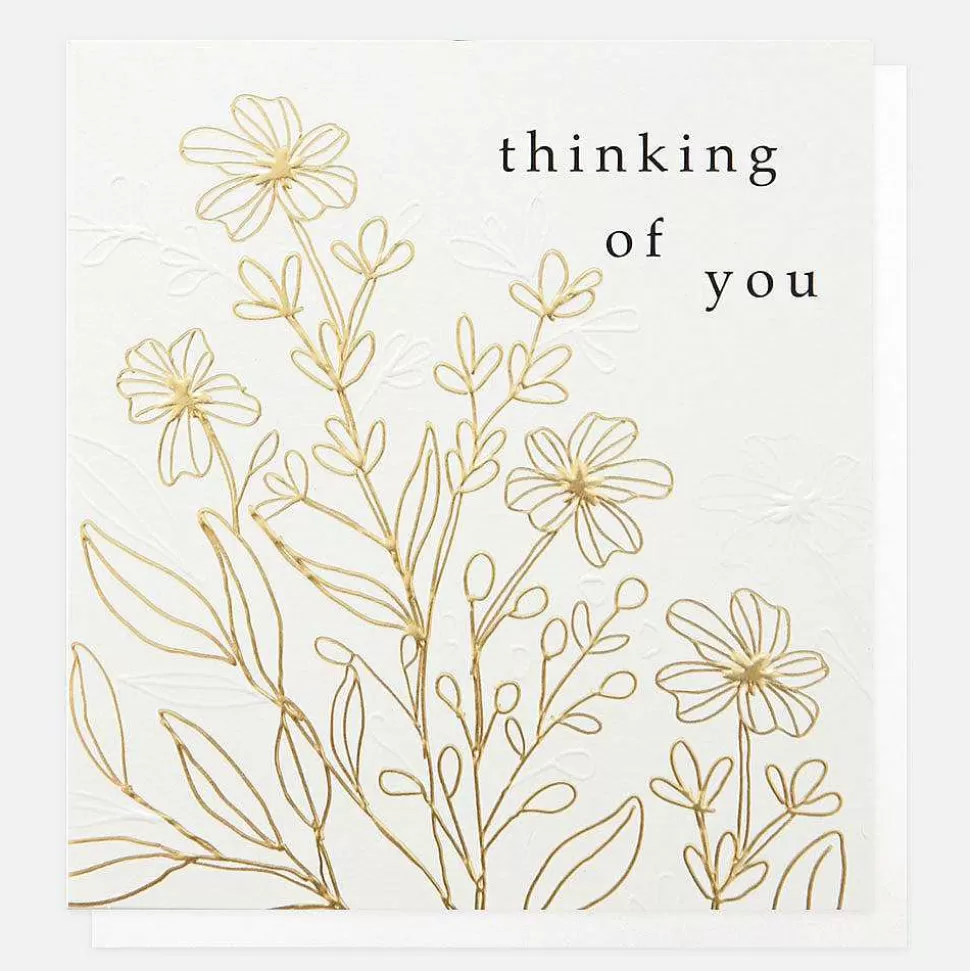 Store Gold Leaf Thinking Of You Card Thinking Of You Cards