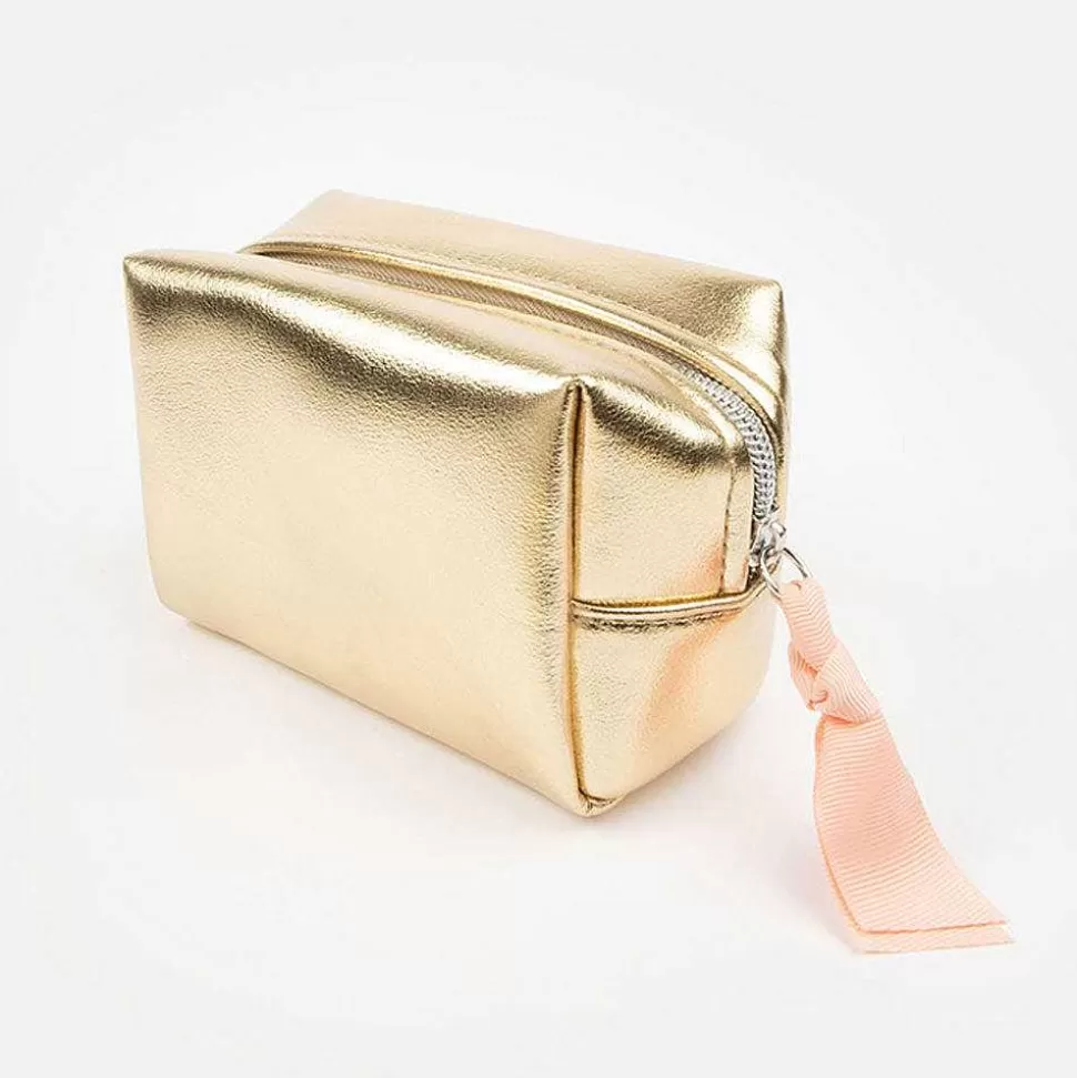 Flash Sale Gold Mini Cube Cosmetic Bag Travel Accessories