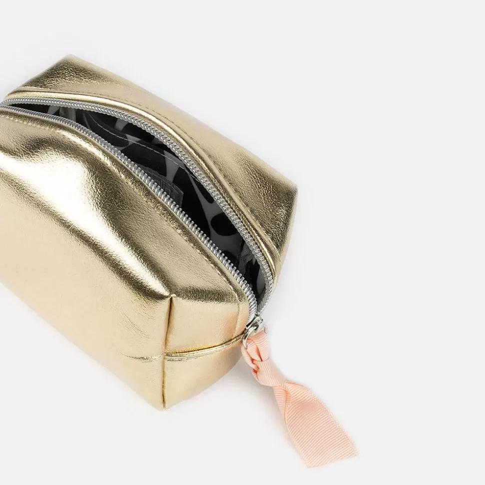 Flash Sale Gold Mini Cube Cosmetic Bag Travel Accessories