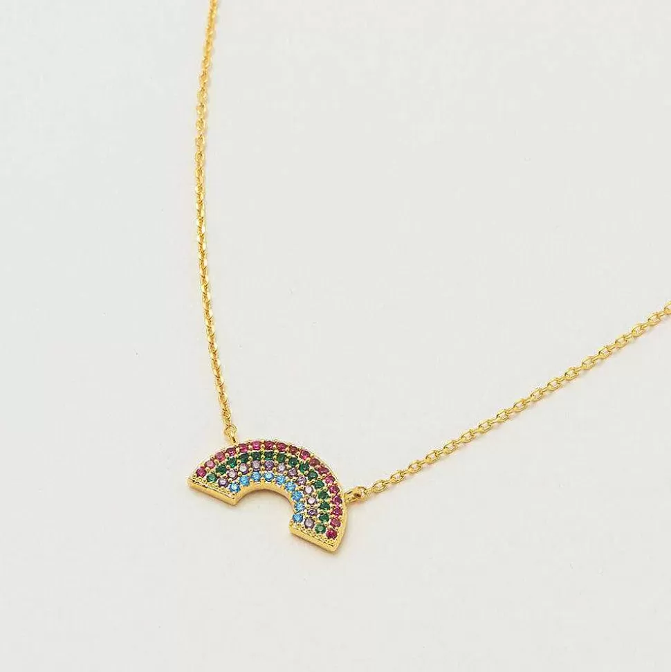 Store Gold Plated Rainbow Necklace Necklaces
