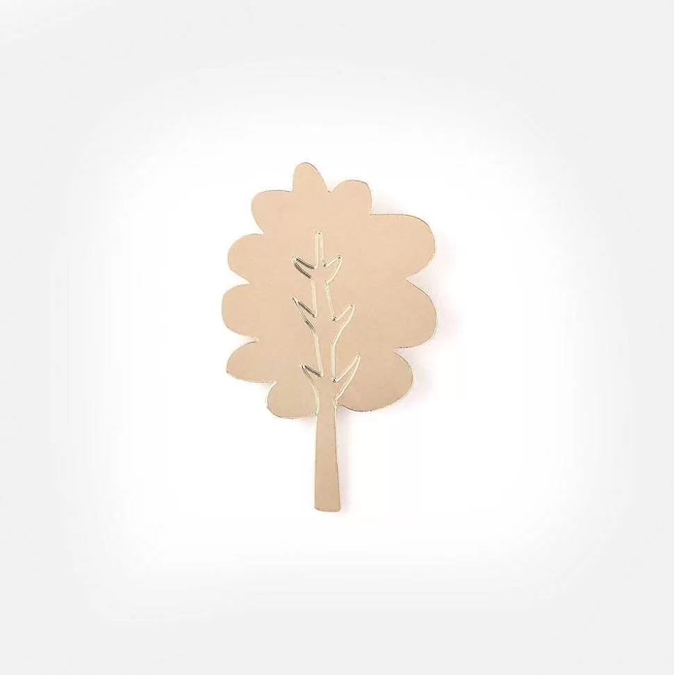 Store Golden Tree 24K Gold Gilded Micro Brooch Brooches