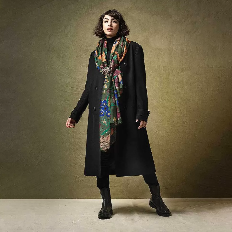 Discount Green Flower Vase Scarf Scarves