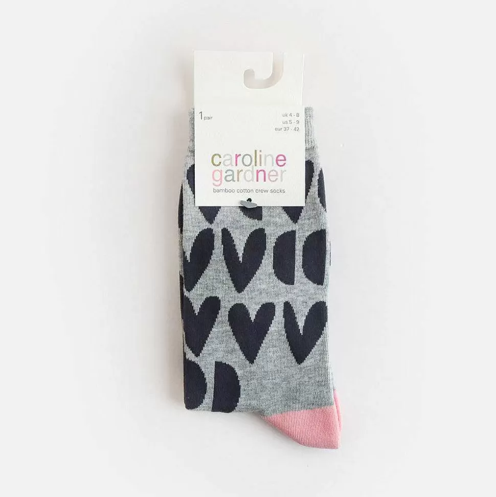 Outlet Grey Mini Hearts Socks Socks