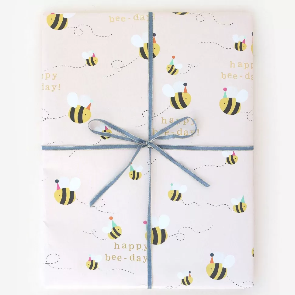 Store Happy Bee Day Wrapping Paper Wrapping Paper
