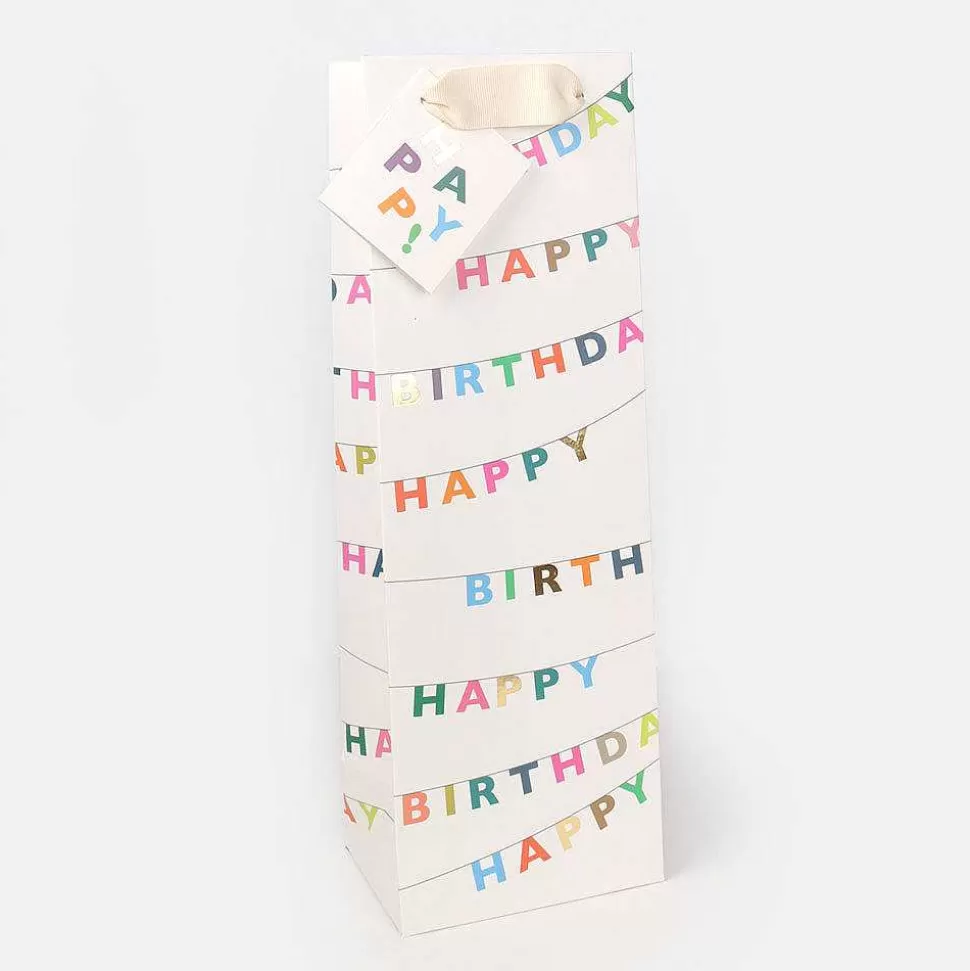 Outlet Happy Birthday Bunting Bottle Gift Bag Bottle Bags