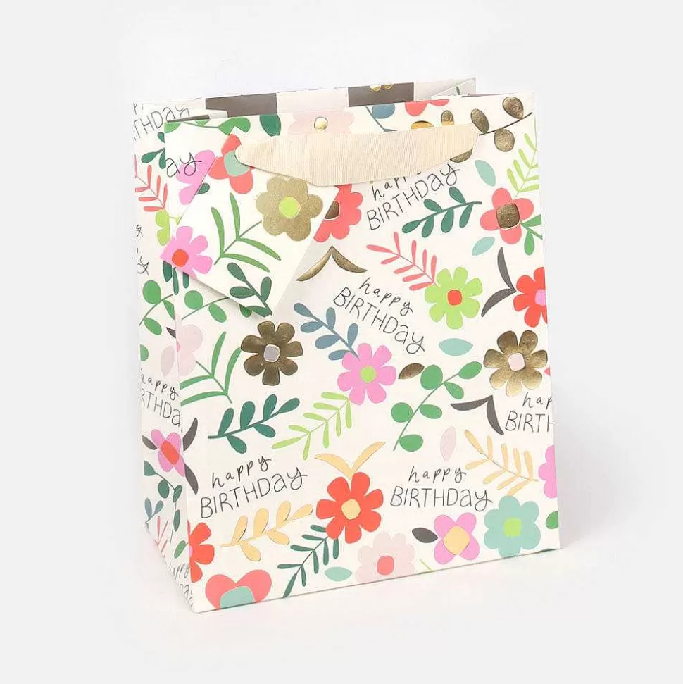 Outlet Happy Birthday Funtastic Floral Medium Gift Bag Gift Bags