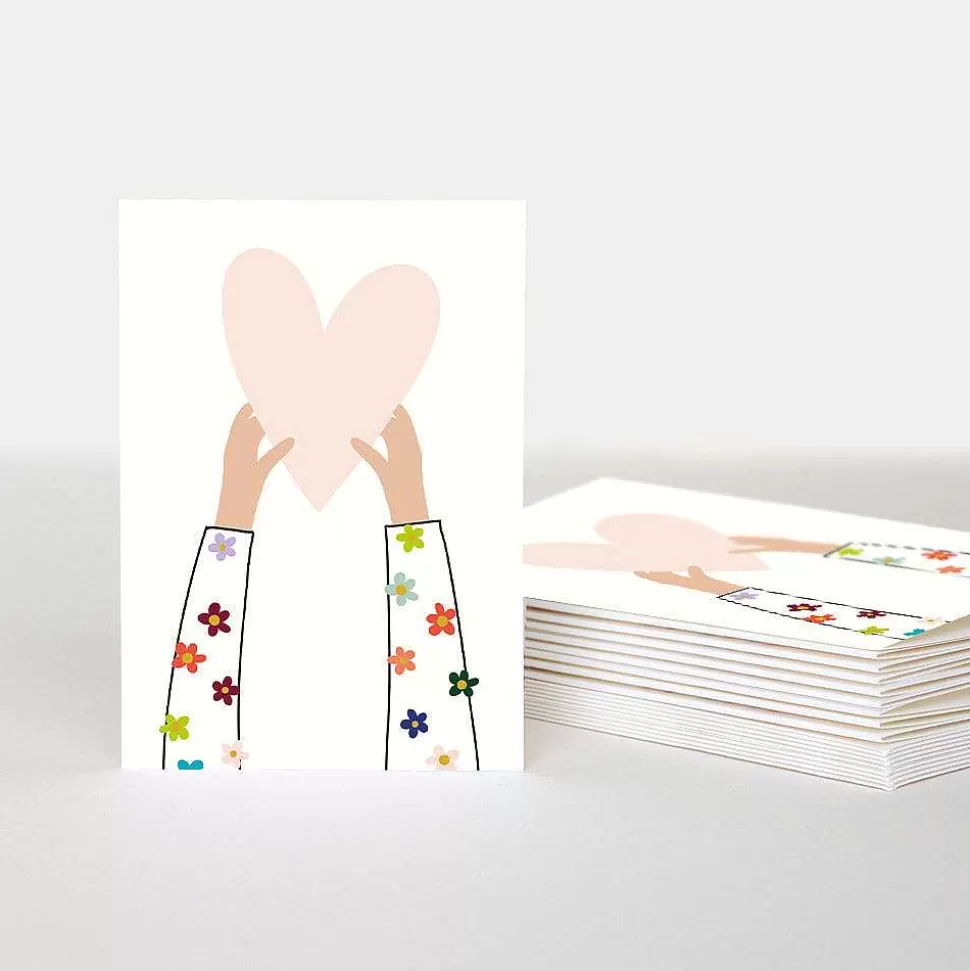 Discount Heart & Hands Blank Notecards Pack Of 10 Packs Of Cards