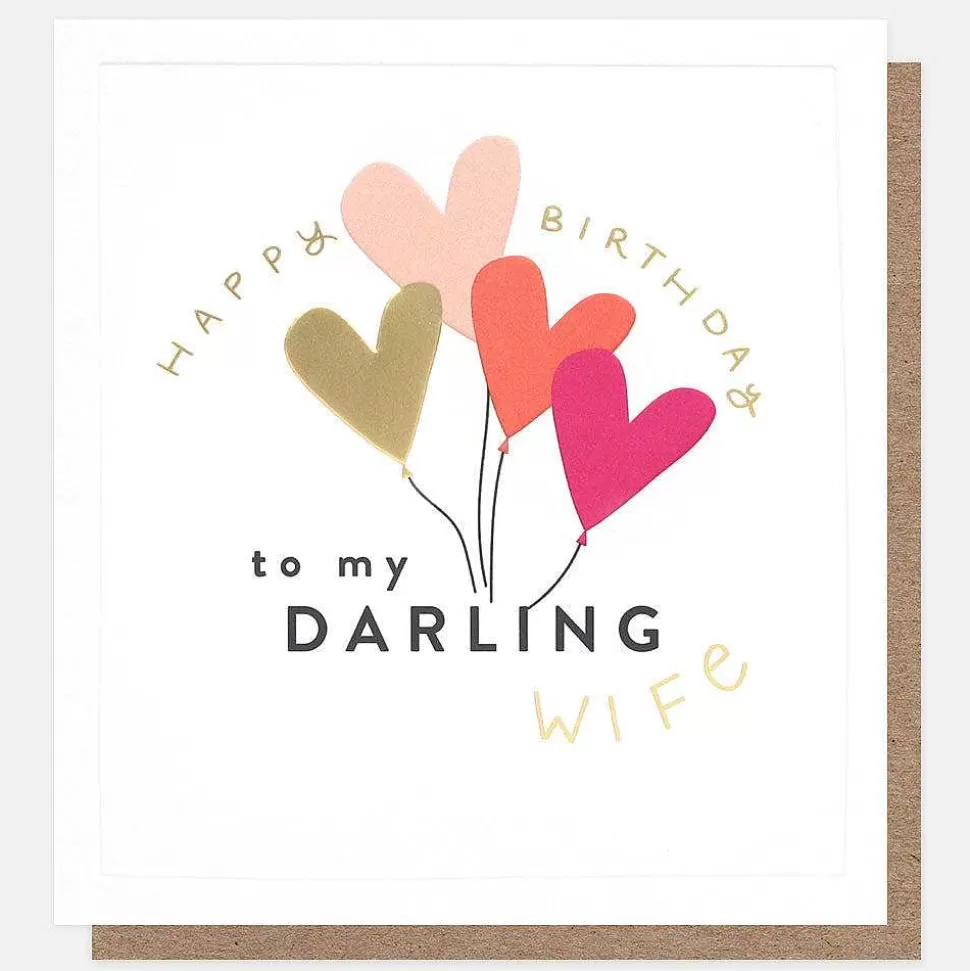 Cheap Heart Balloons Birthday Card For Wife Female Relation