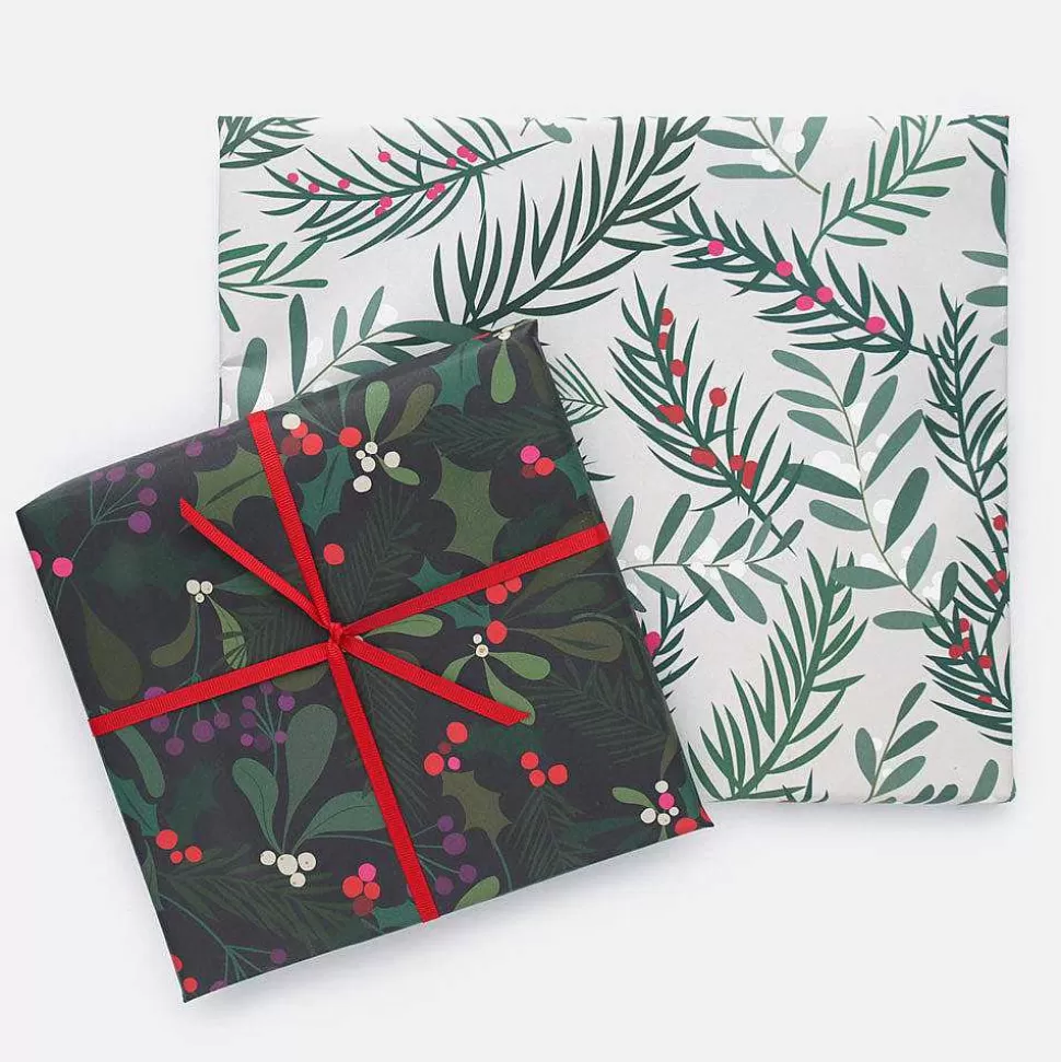 Shop Holly & Mistletoe Double Sided Christmas Wrapping Paper Christmas Gift Wrap