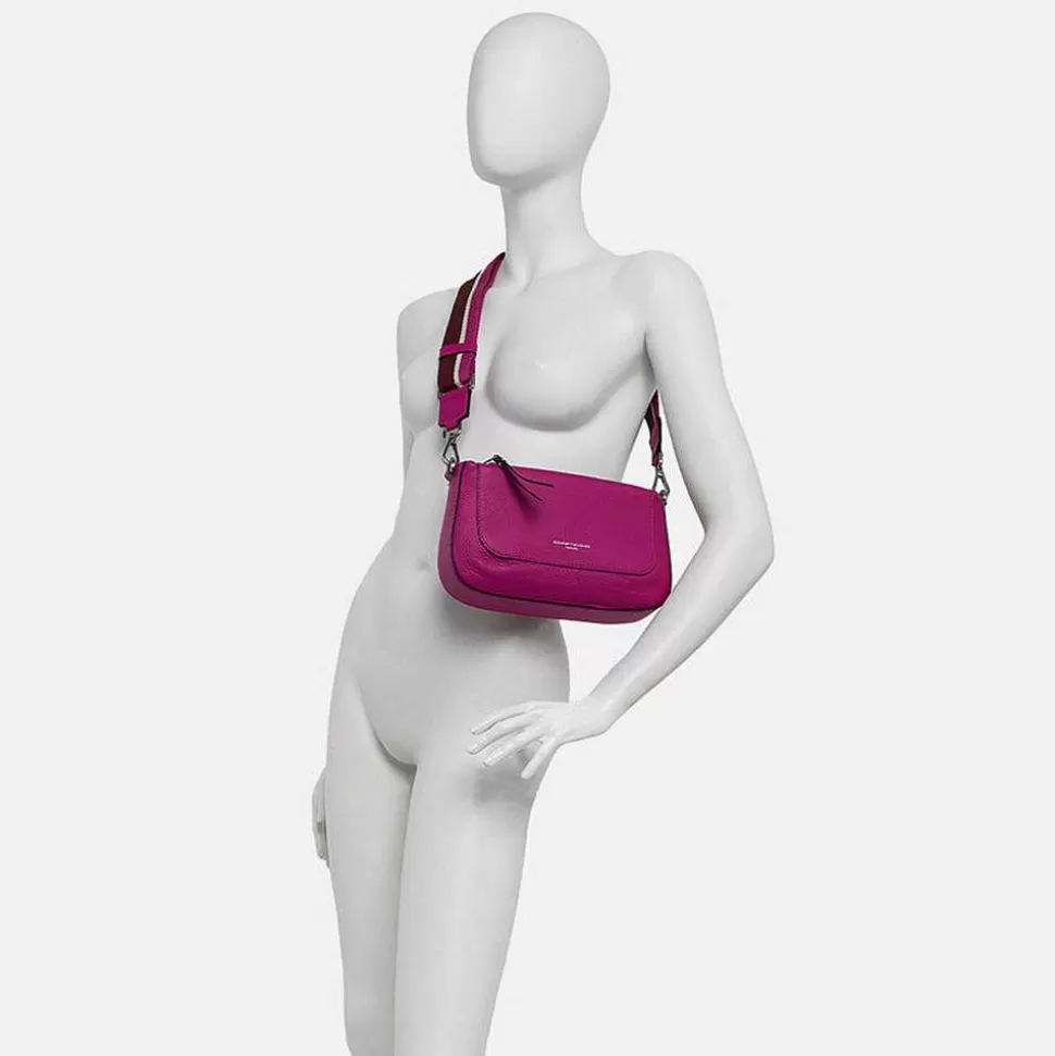 Hot Hot Pink Leather Ally Bag Crossbody Bags