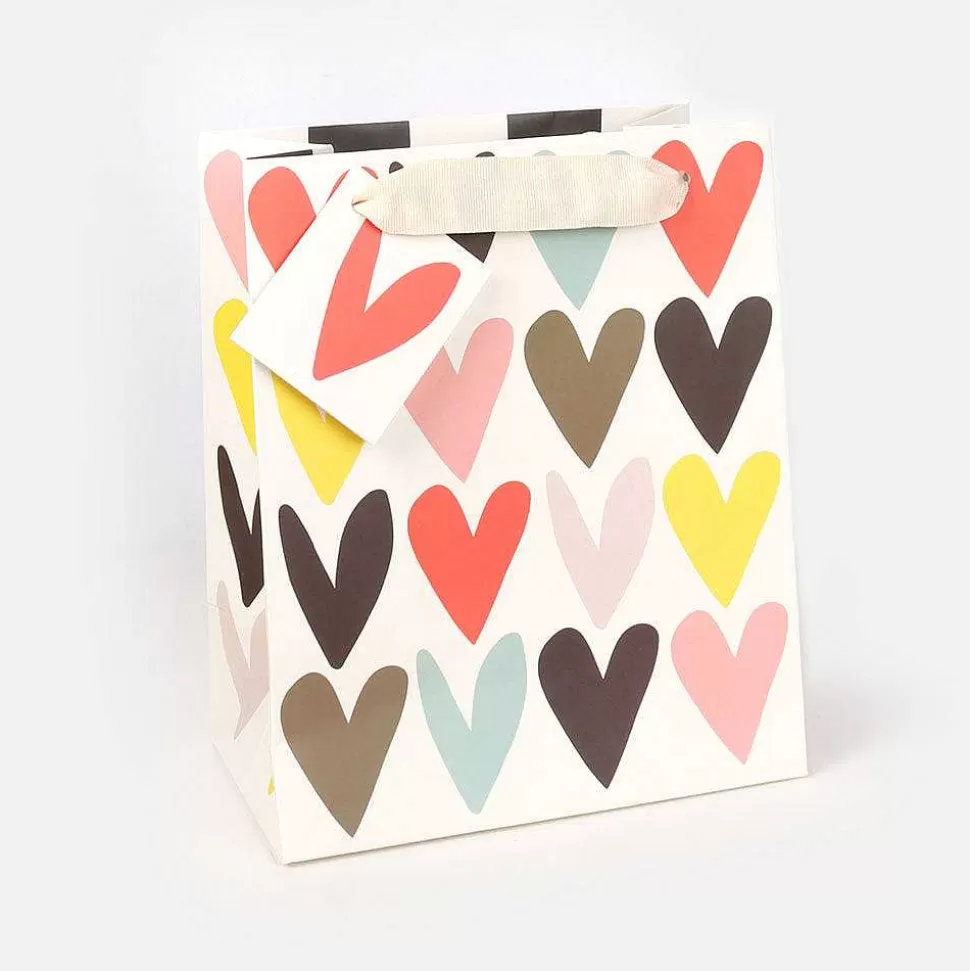 Store Jumbled Hearts Medium Gift Bag Gift Bags