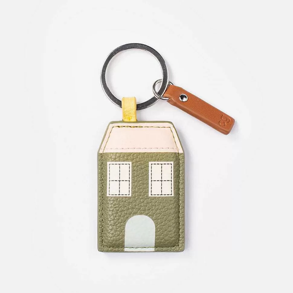 Discount Khaki/Pink House Novelty Keyring Keyrings & Bag Charms