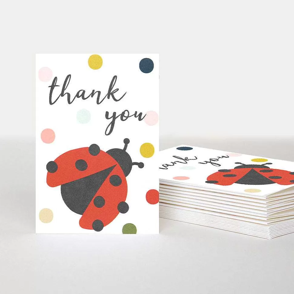 Best Sale Ladybird Spotty Thank You Notecards Pack Of 10 Thank You Card Packs