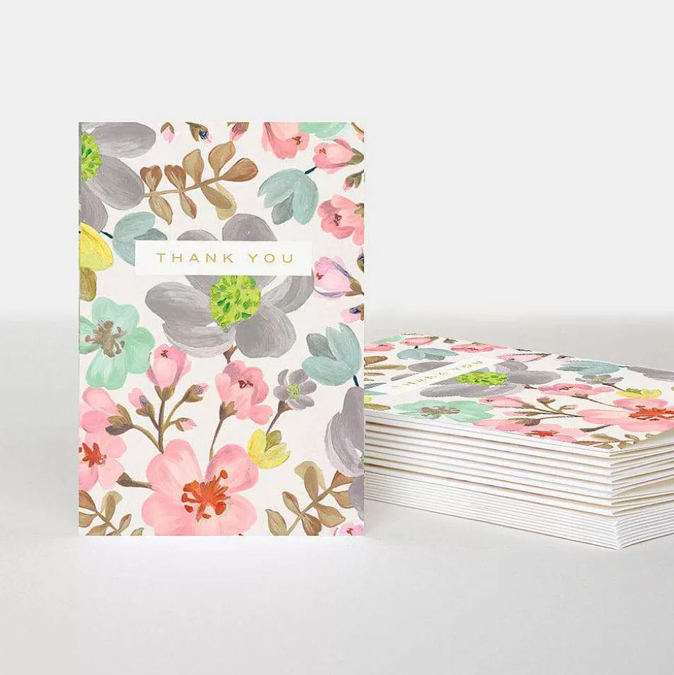 Hot Light Floral Thank You Notecards Pack Of 10 Packs Of Cards