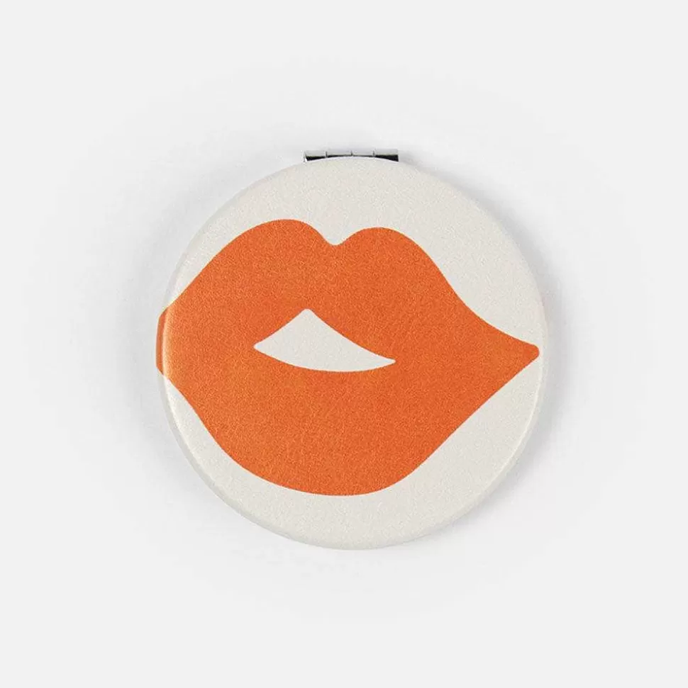 Outlet Lips Round Pocket Mirror Pocket Mirrors