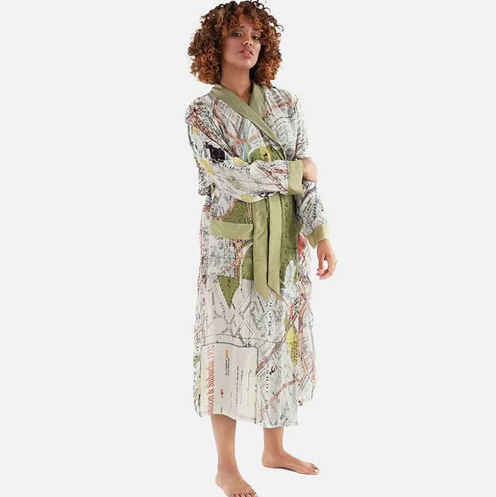 Cheap London Map Lightweight Dressing Gown Dressing Gowns