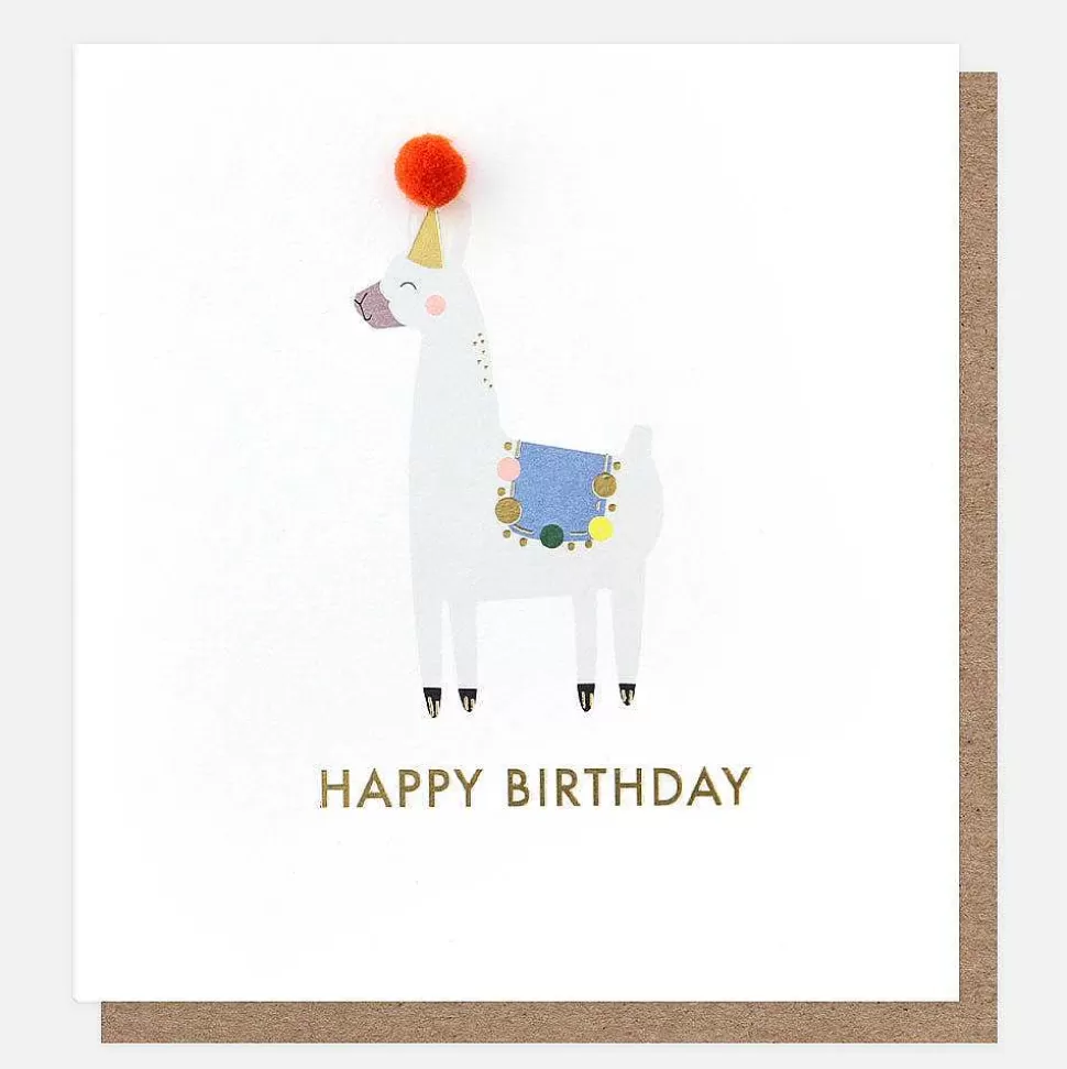 Shop Mini Poms Llama Birthday Card For Her