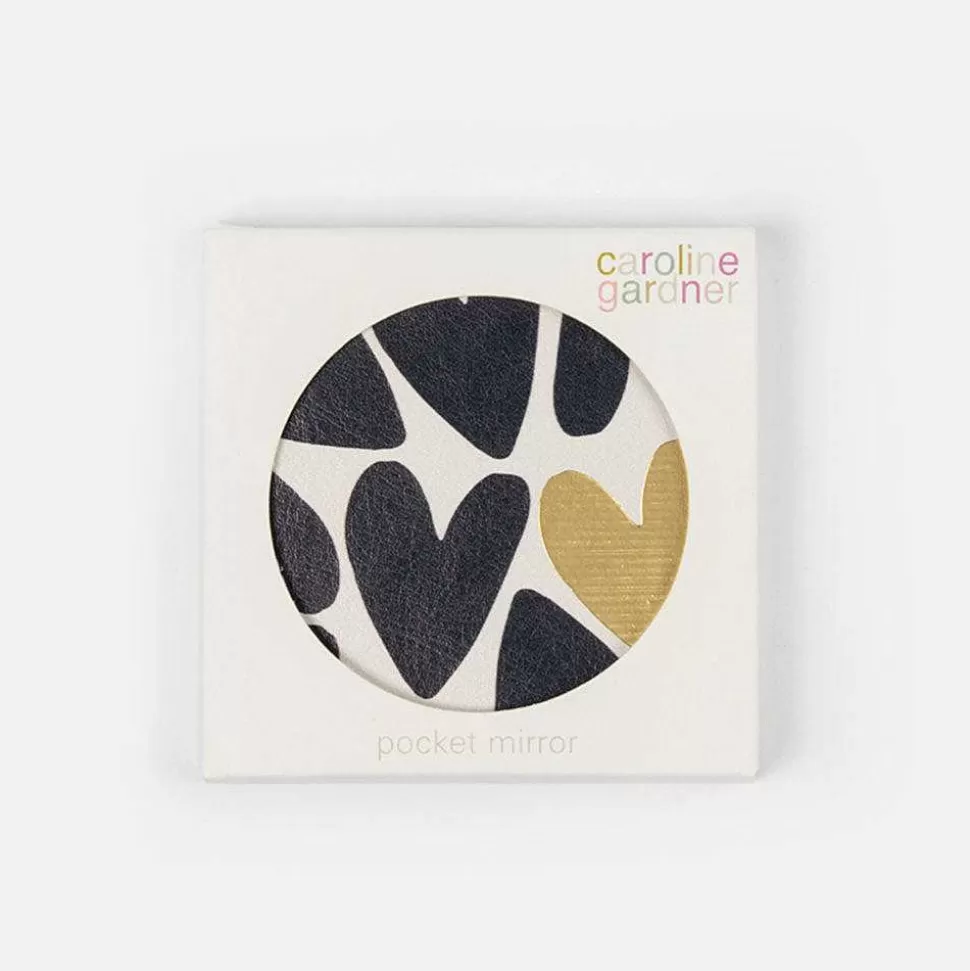 Store Mono Hearts Square Pocket Mirror Pocket Mirrors