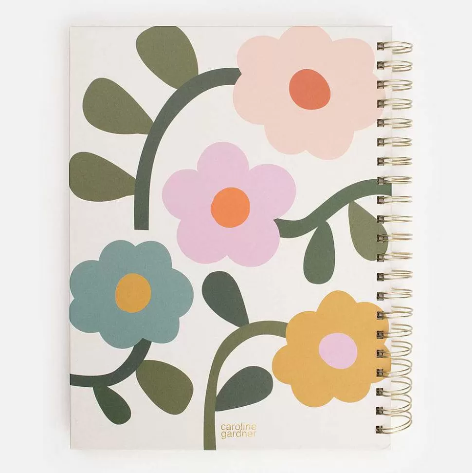 New Multi Floral Spiral A4 Hardback Notebook Notebooks