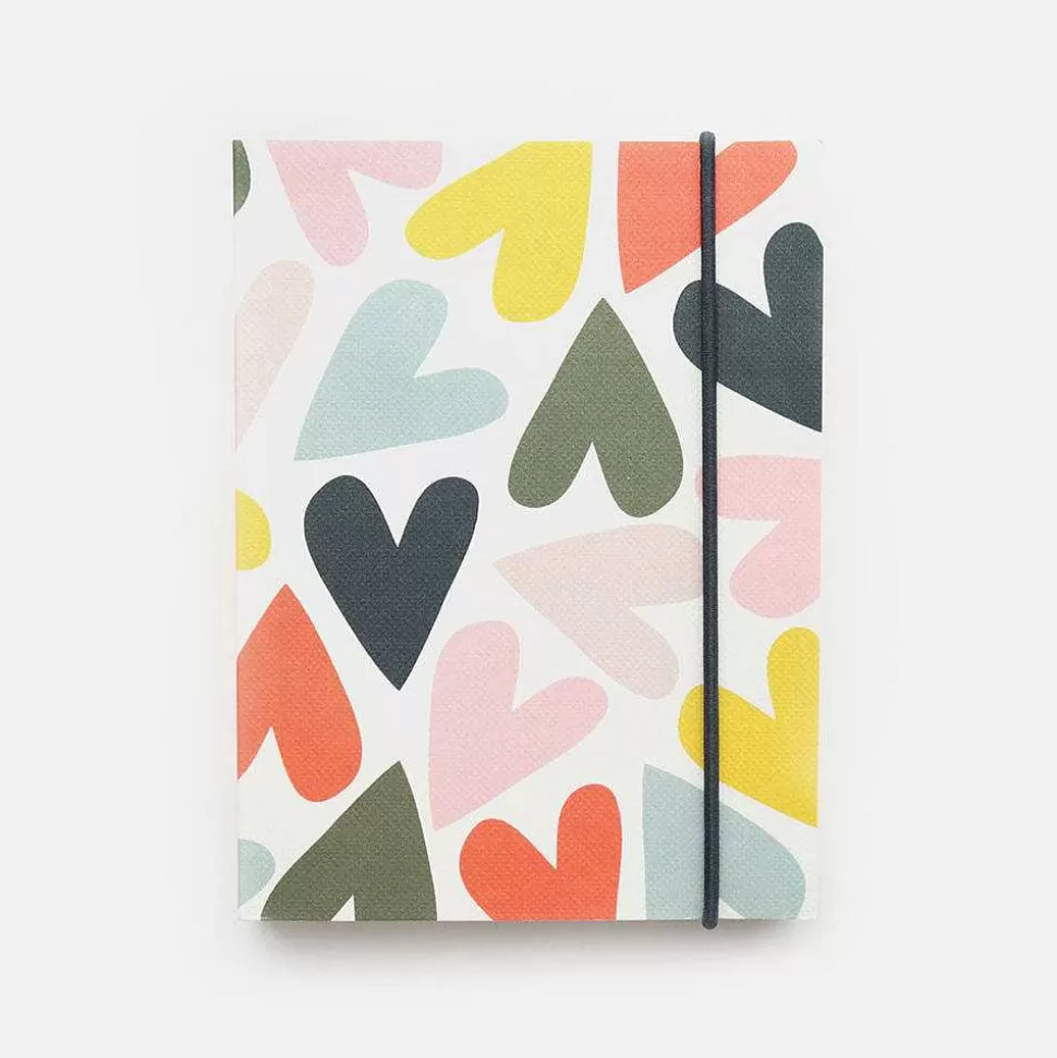 Shop Multi Hearts Small Chunky Soft Cover Notebook Notebooks