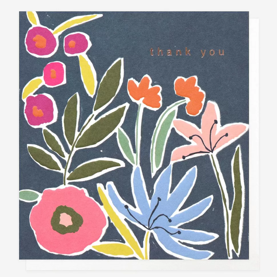 Shop Navy Floral Thank You Card Thank You Cards