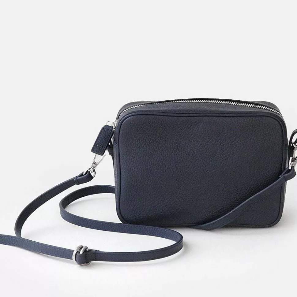 Hot Navy Leather Camera Bag Crossbody Bags