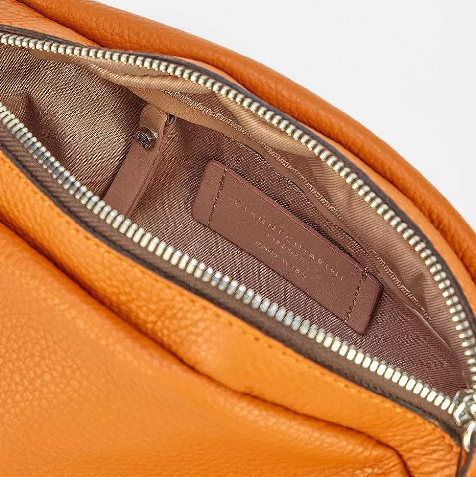Cheap Orange Leather Becka Bag Shoulder Bags
